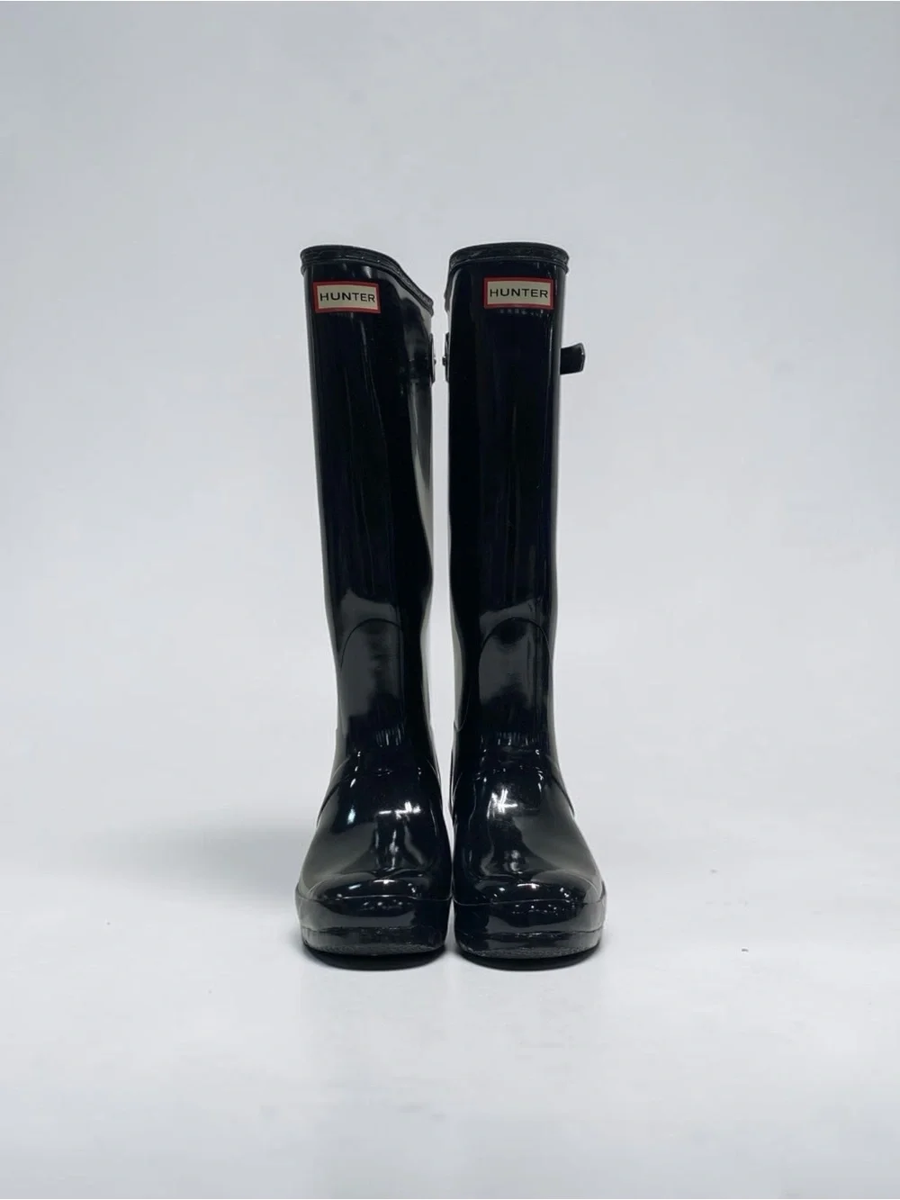 Hunter Women's Tall Gloss Black Rain Boots